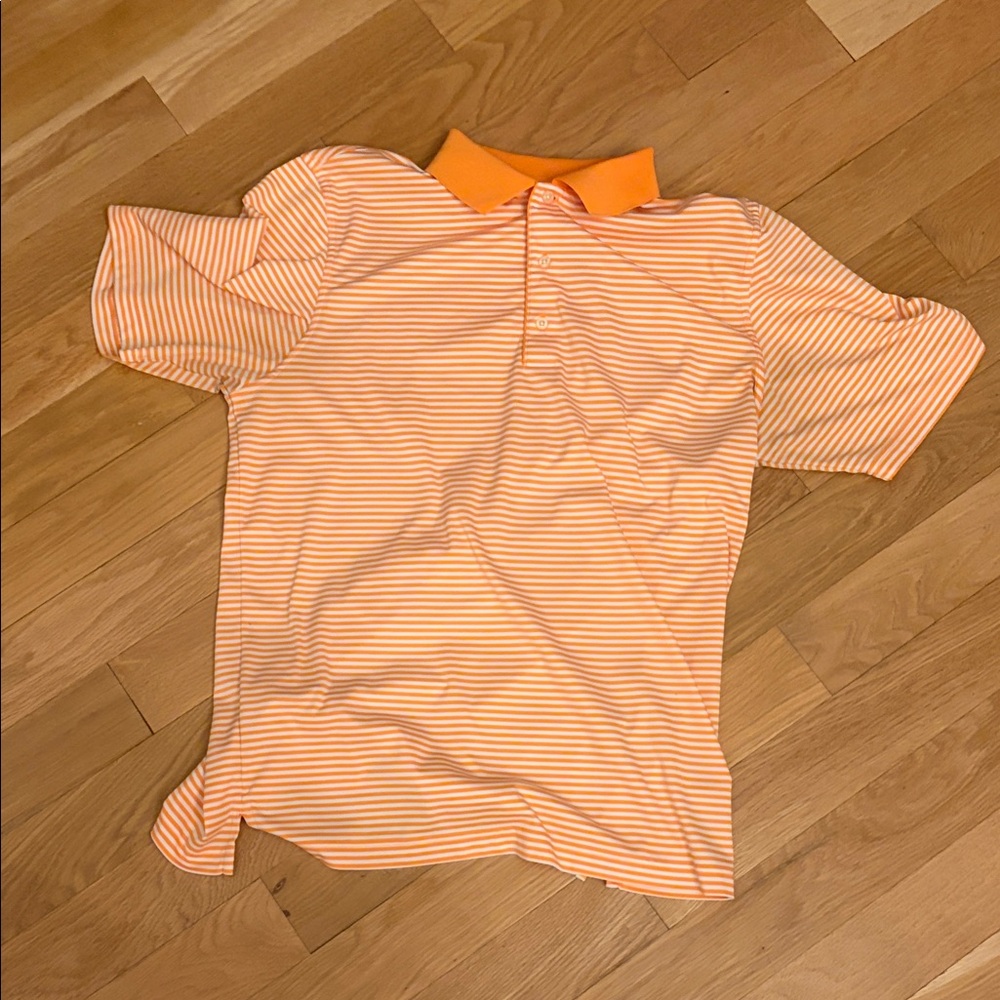 St.Clair Striped Orange Polo Shirt